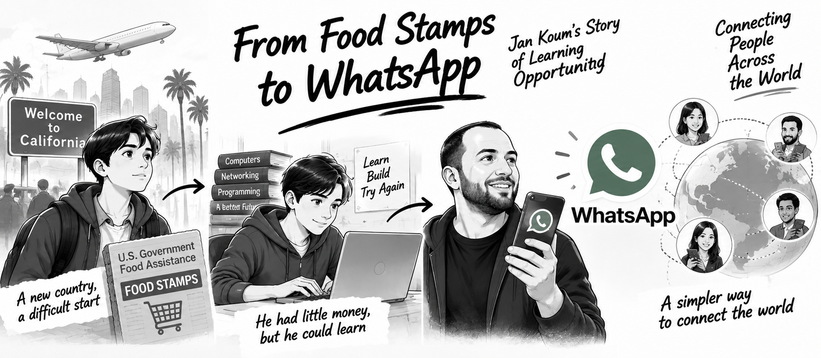 From Food Stamps to WhatsApp — Jan Koum’s Story of Learning and Opportunity