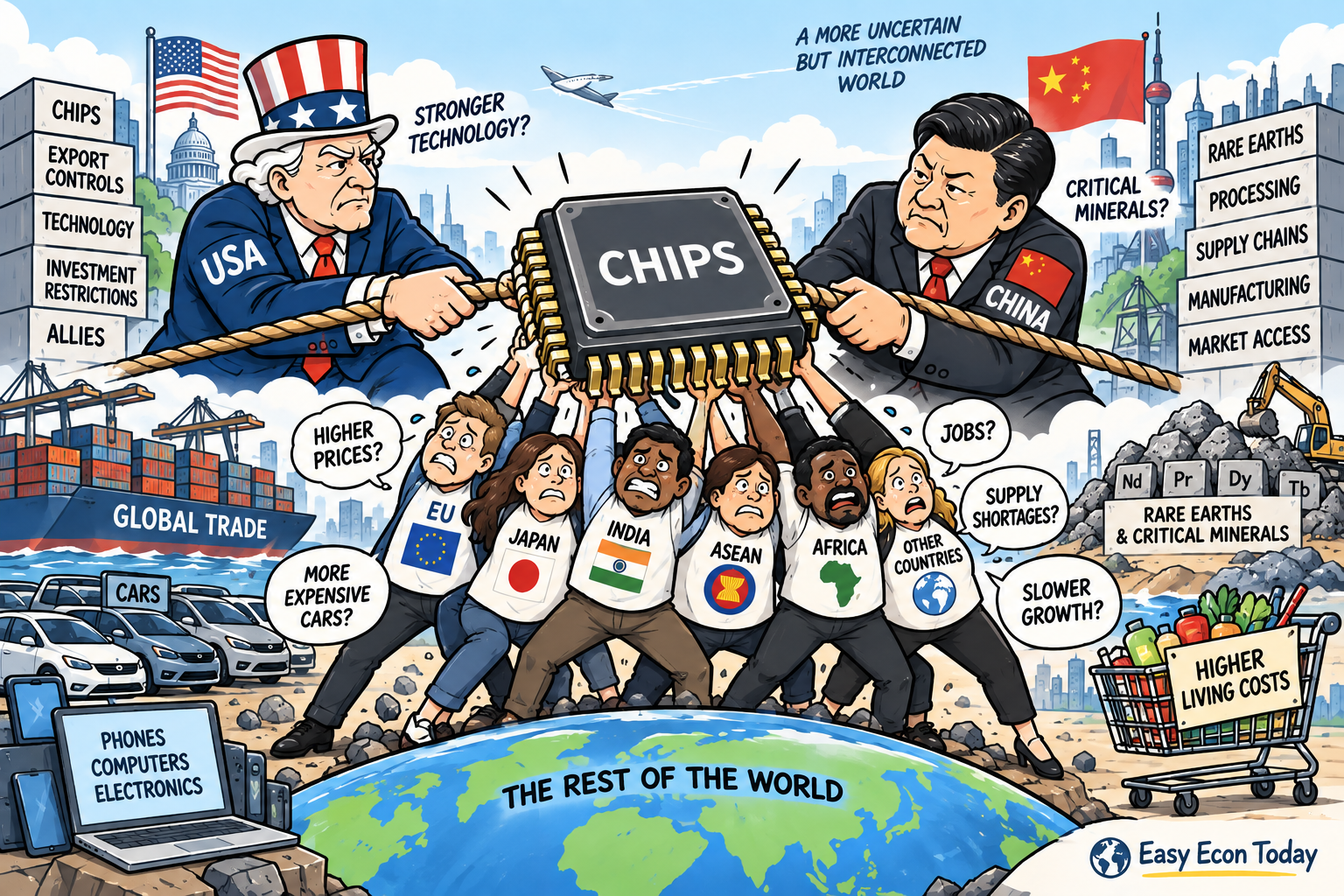Why the US and China Are Fighting Over Chips, Rare Earths and Trade
