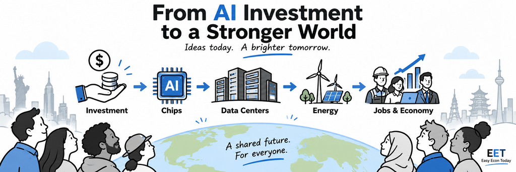 AI investment flowing through chips, data centers and energy to jobs and the global economy